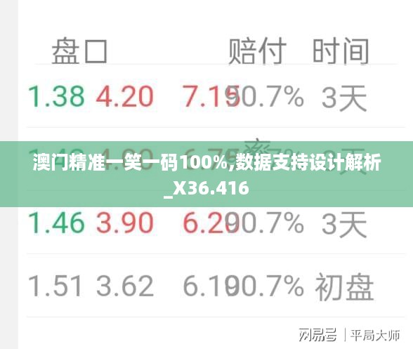 澳门精准一笑一码100%,数据支持设计解析_X36.416