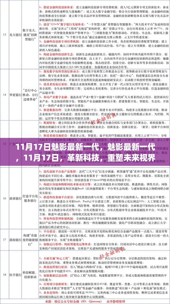 魅影最新一代革新科技，重塑未来视界——11月17日盛大发布