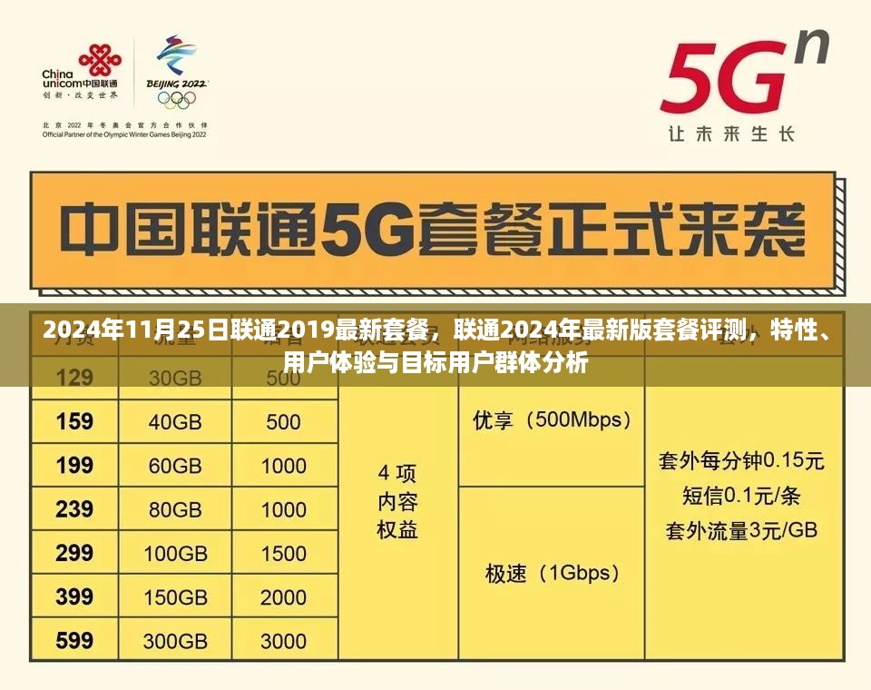 联通2024年最新套餐评测，特性、用户体验与目标用户群体深度分析报告