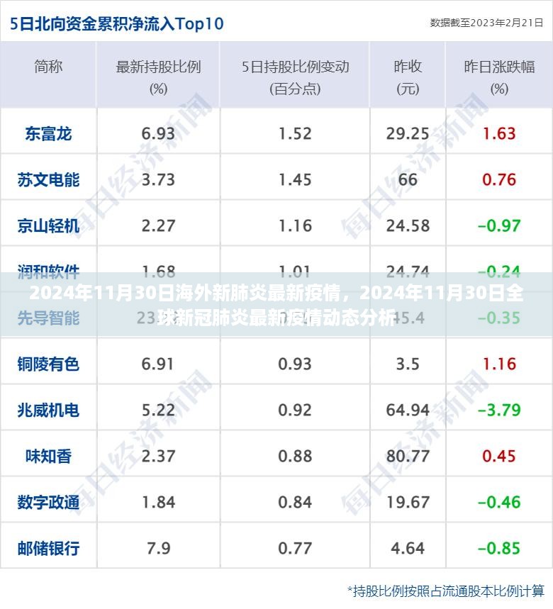 全球新冠肺炎疫情动态分析，最新海外疫情报告（截至2024年11月30日）